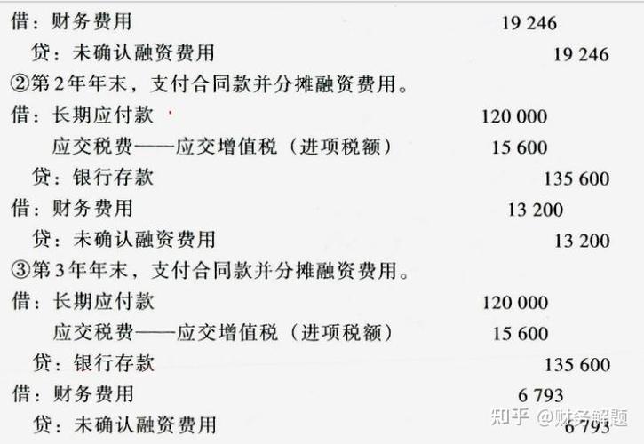 未确认融资费用如何计算_分期付款购入资产会计处理_未确认融资费用核算