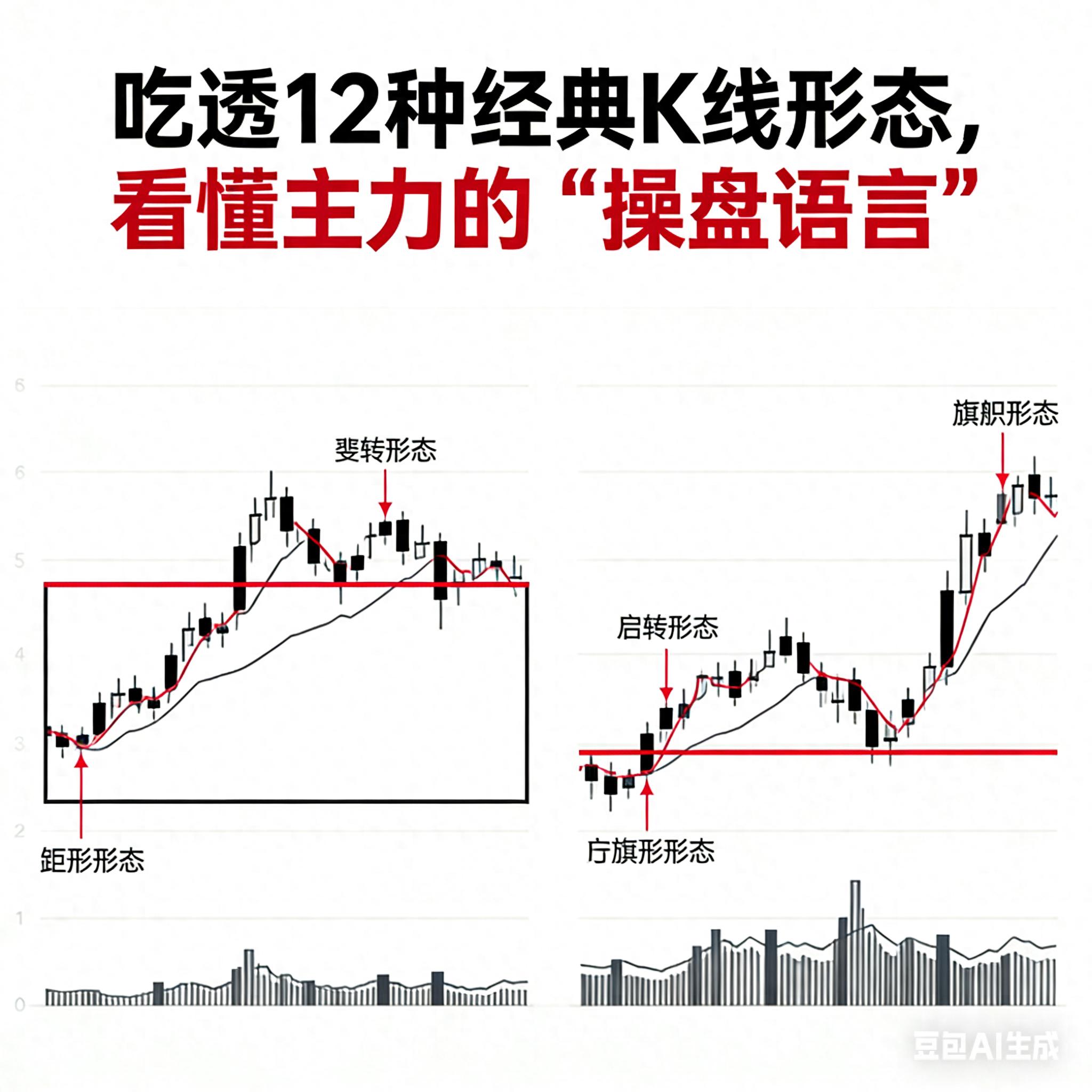 吃透12种经典K线形态，看懂主力的“操盘语言”