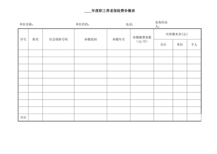 参保人员补缴