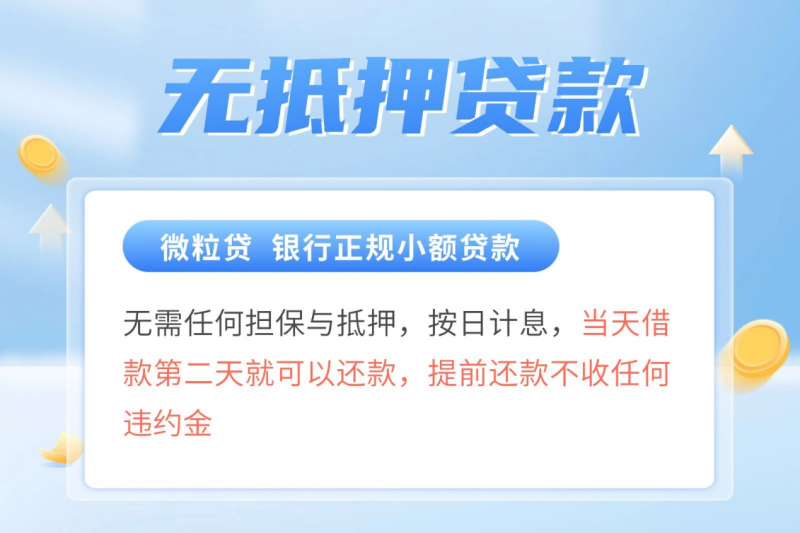 无抵押个人小额贷款微粒贷
