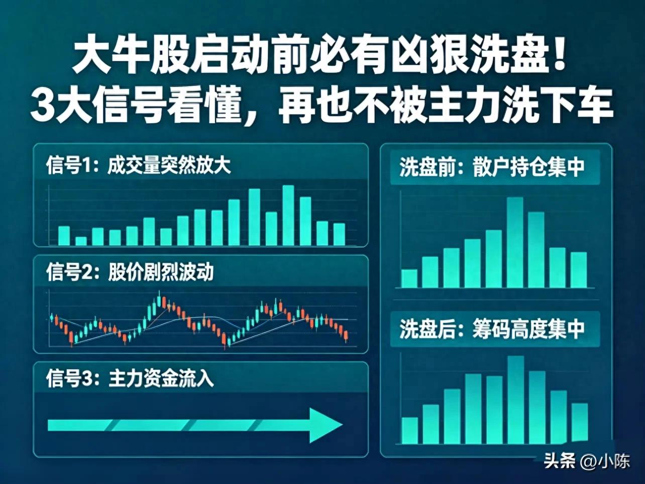 大牛股启动前必有凶狠洗盘！3大信号看懂，再也不被主力洗下车